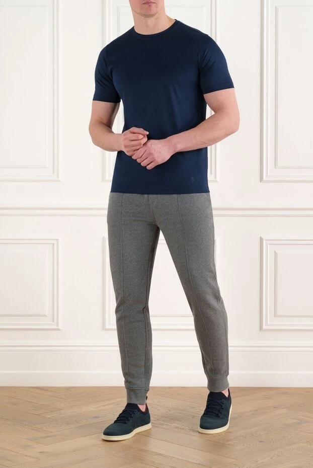 Corneliani серые брюки из хлопка мужские 186648 - фото 2