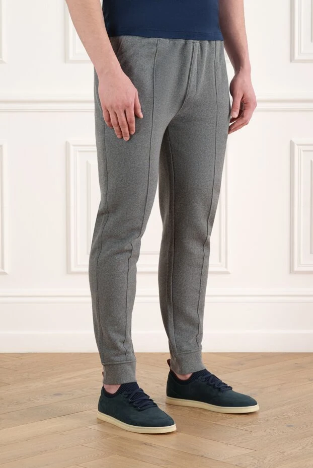 Corneliani ерлердің сұр мақта шалбары 186648 - фото 3