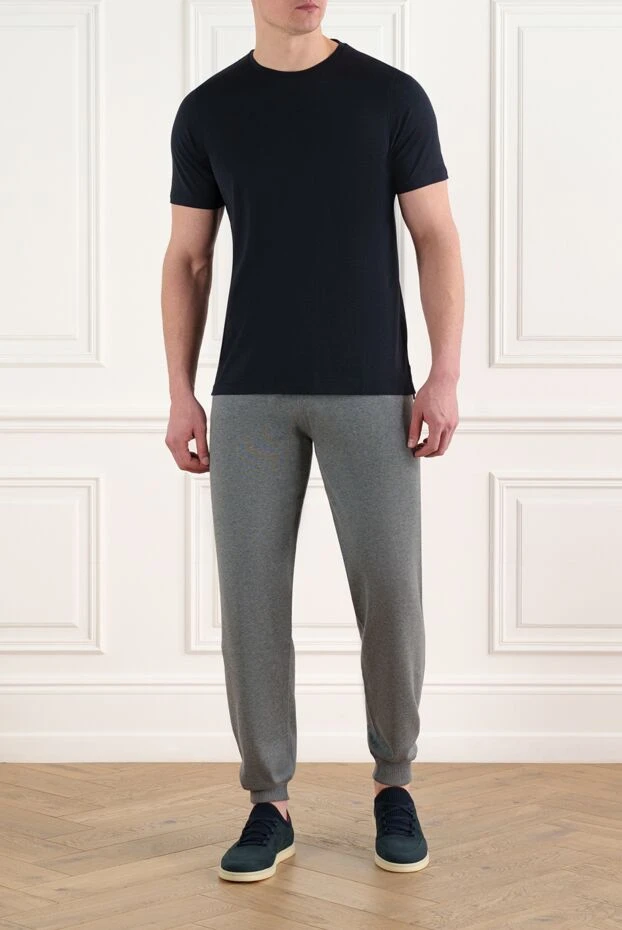 Corneliani ерлерге арналған сұр мақтадан жасалған джерси шалбары 186649 - фото 2