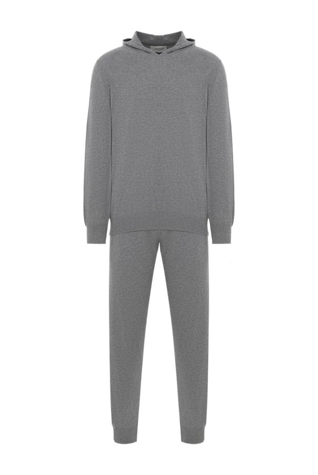 Серый прогулочный костюм мужской из хлопка и кашемира - фото 1