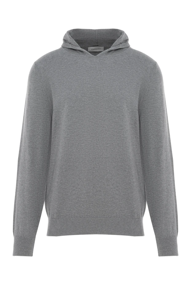 Ерлерге арналған сұр мақта және кашемир капюшон - фото 1