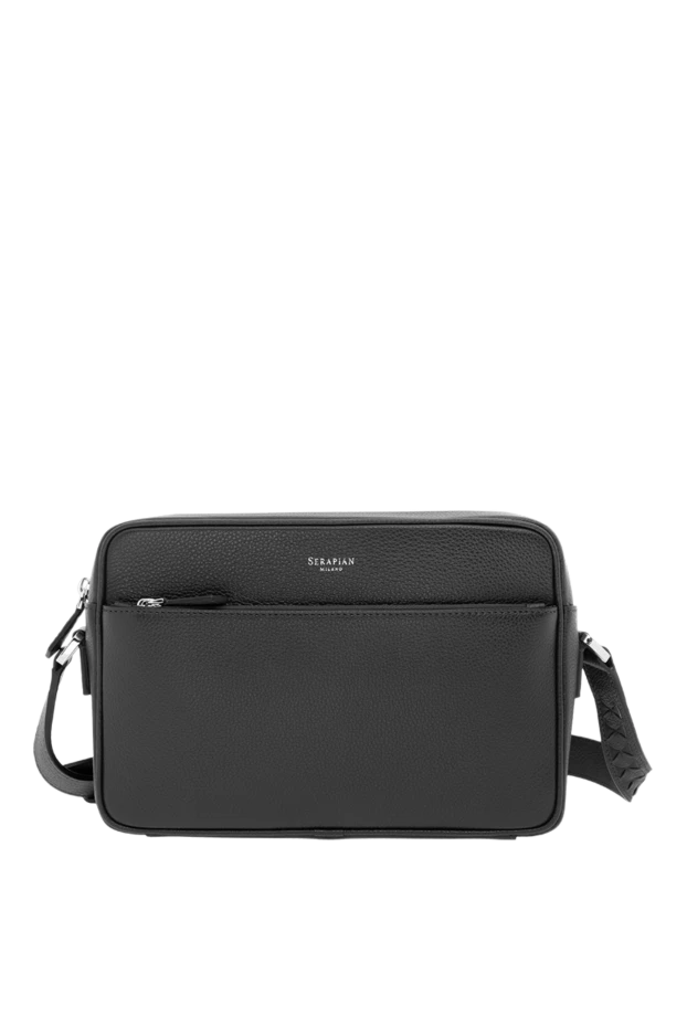 Serapian east west messenger bag in cachemire leather, blue 186655 - photo 1