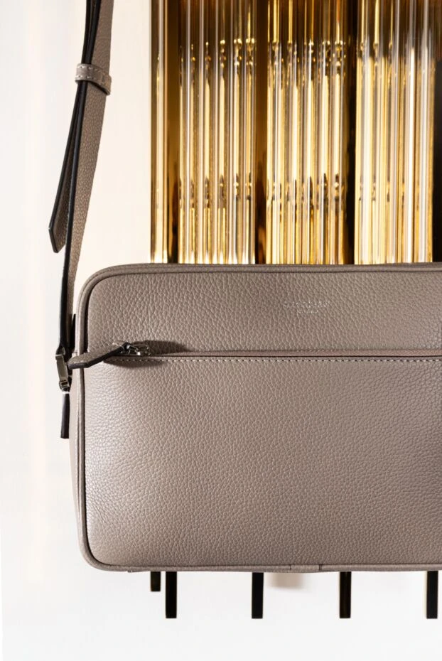 Serapian сумка east west messenger из кожи cachemire бежевая 186656 - фото 3