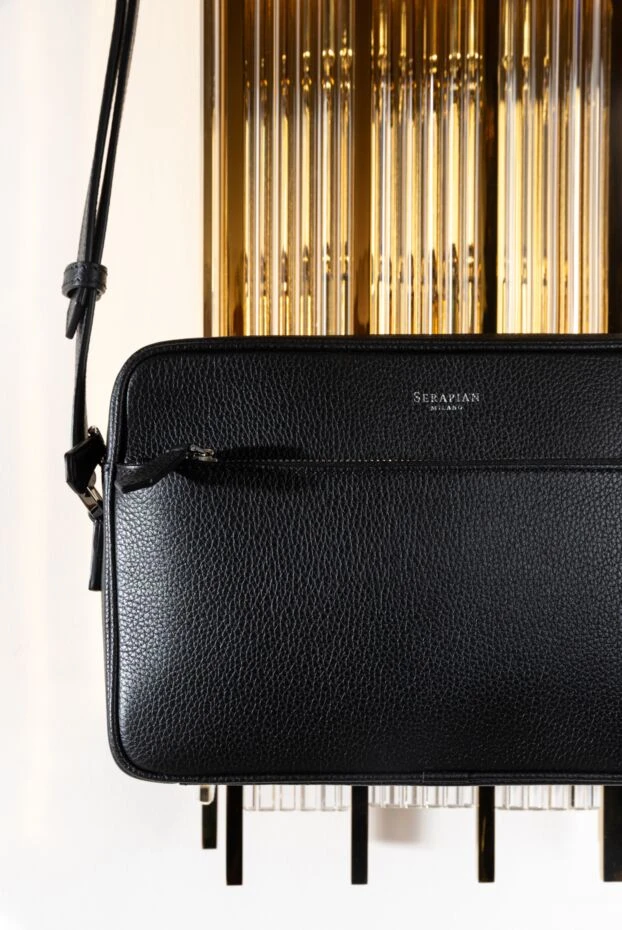 Cachemire былғарыдан жасалған East West Messenger сөмкесі, қара - фото 2