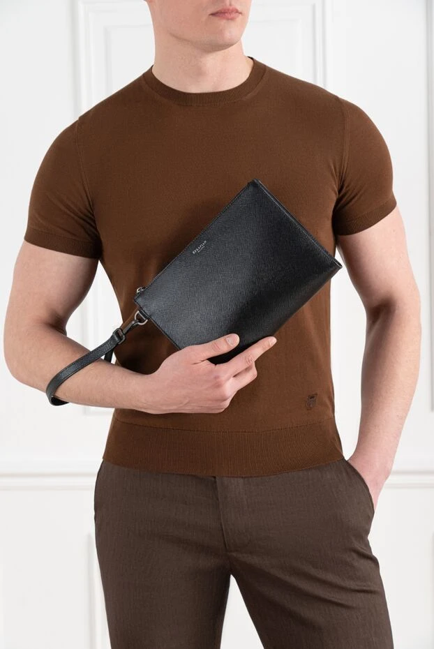 Serapian шынайы былғарыдан жасалған найзағайлы қара ерлерге арналған ілінісу 186667 - фото 2