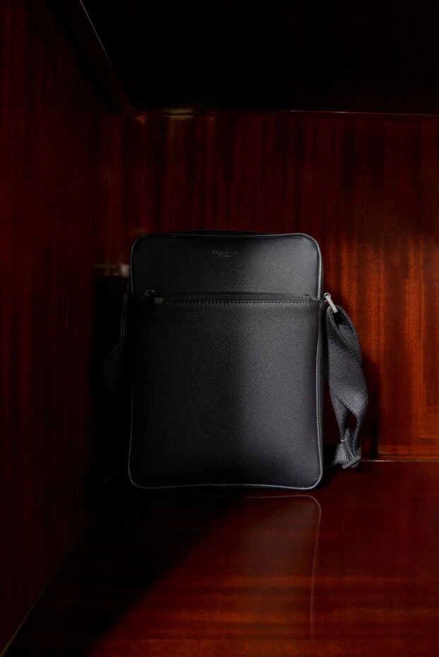 North South Messenger Bag in Cachemire Leather Black - photo 2