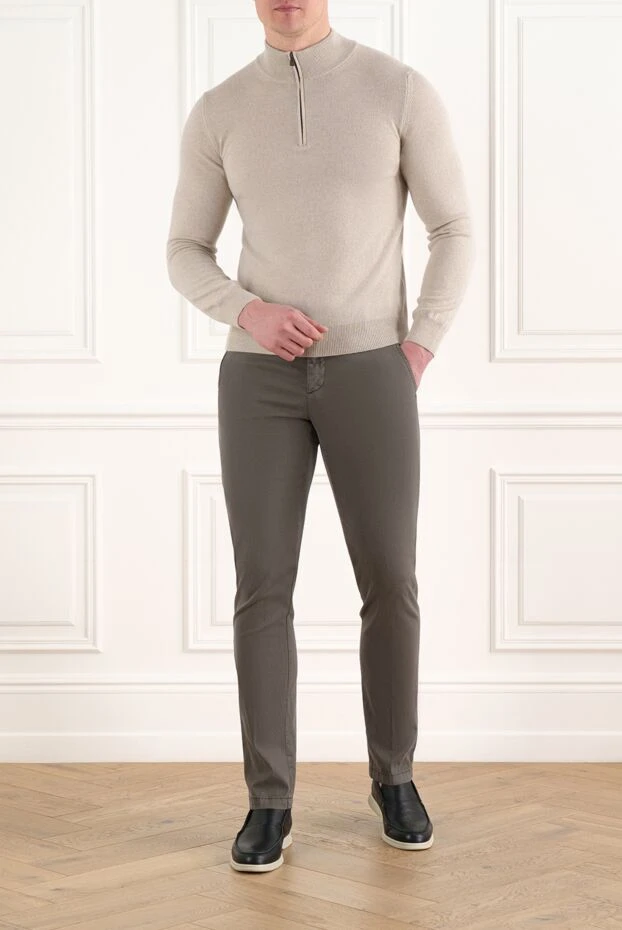 Cesare di Napoli ерлердің сұр аралас шалбары 186674 - фото 2