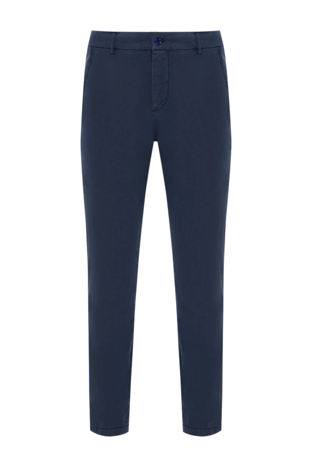 Cesare di Napoli брюки синие комбинированные мужские 186675 - фото 1