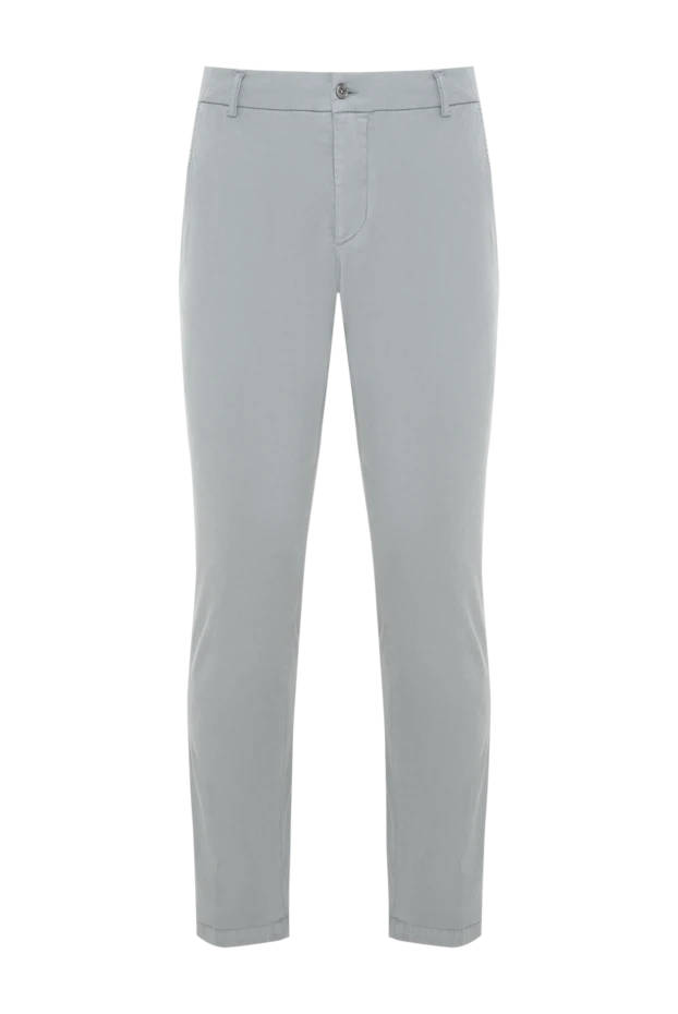 Брюки светло-серые комбинированные мужские - фото 1