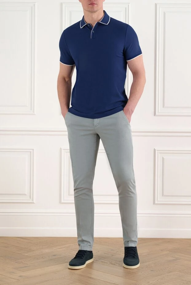 Cesare di Napoli ерлердің ашық сұр түсті аралас шалбары 186677 - фото 2