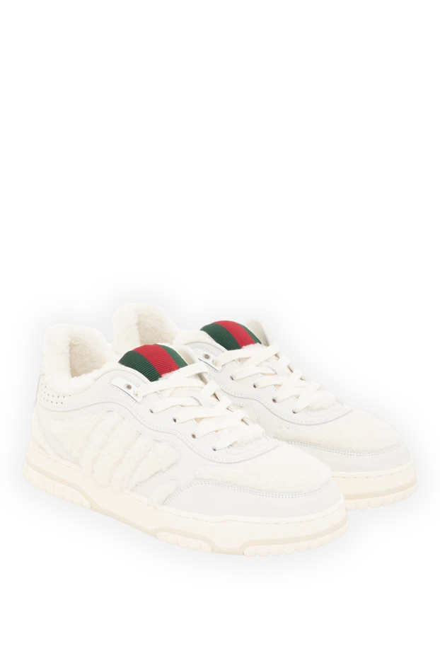 Gucci кроссовки мужские re-web с эффектом шерсти мериноса 186679 - фото 3