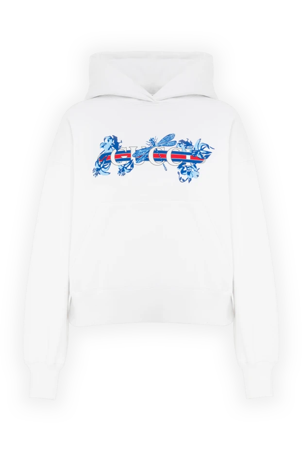 Логотипі бар әйелдер ақ мақта капюшоны - фото 1