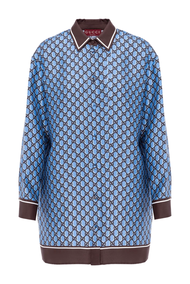 Женская рубашка из шелка с GG Shadow - фото 1