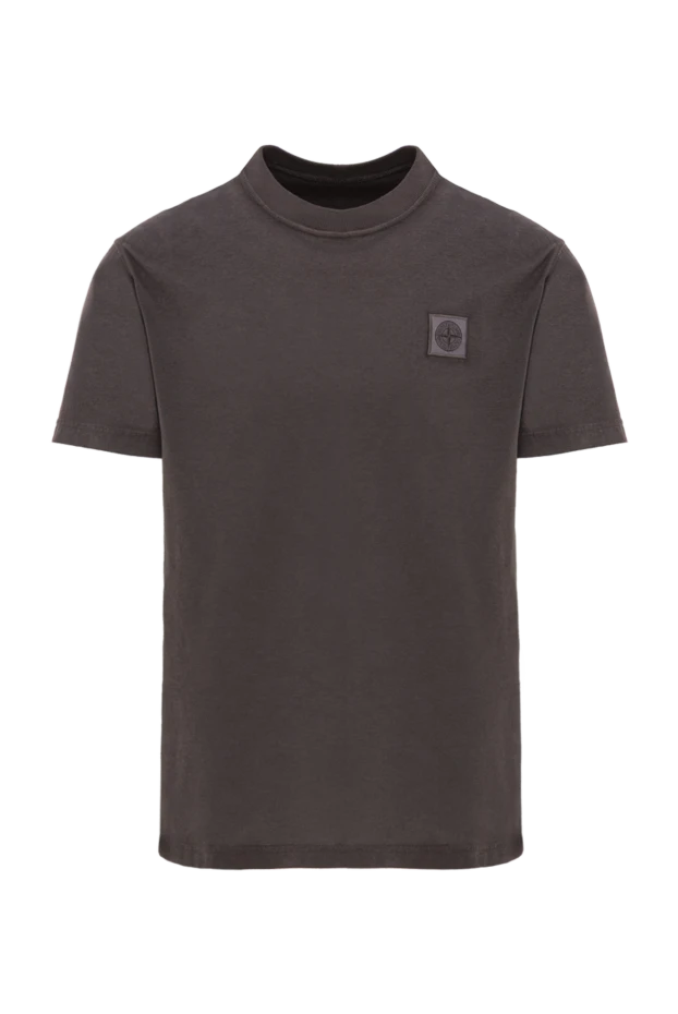 Stone Island blue cotton jersey t-shirt with logo patch 186720 - photo 1