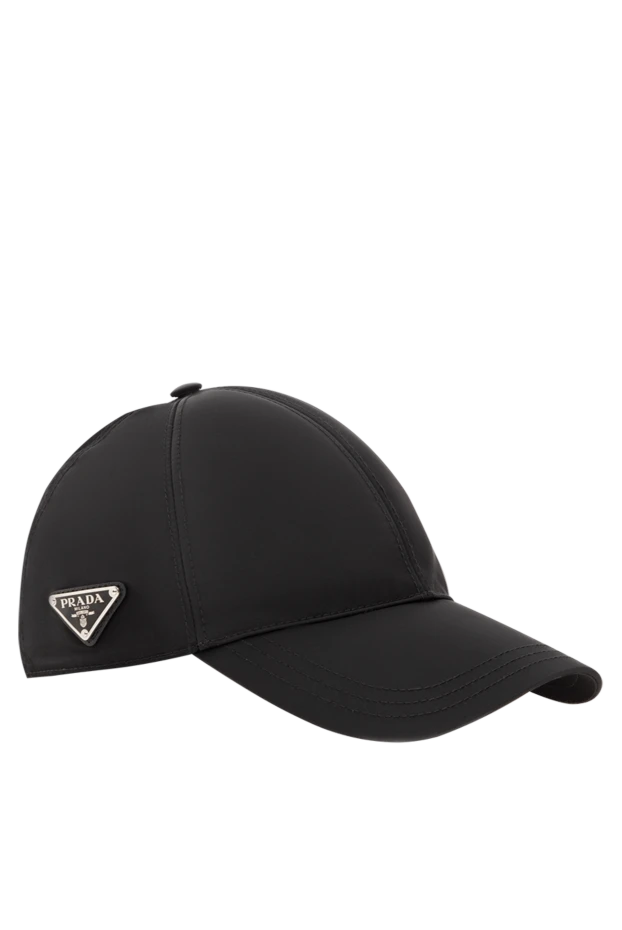Prada кепка мужская черная с фирменным логотипом 186724 - фото 3
