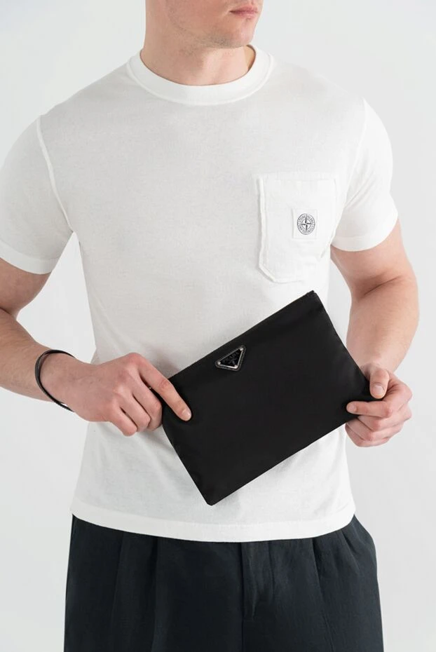 Prada сумка из re-nylon черная мужская 186726 - фото 2