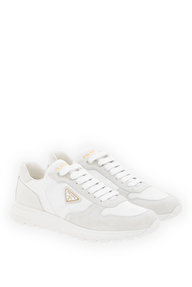 Prada кроссовки prax 2.0 из замши и нейлона белые женские 186727 - фото 3