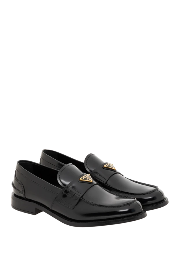 Prada лоферы из лаковой кожи черные женские 186729 - фото 2