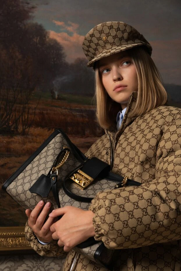 Ерлерге арналған қалпақ GG Canvas жалпақ қалпақ бежевый - фото 2