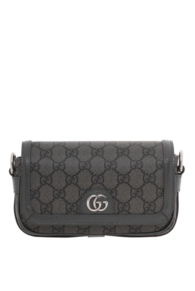 Мужская мини-сумка Gucci Ophidia GG Monogram серая - фото 1