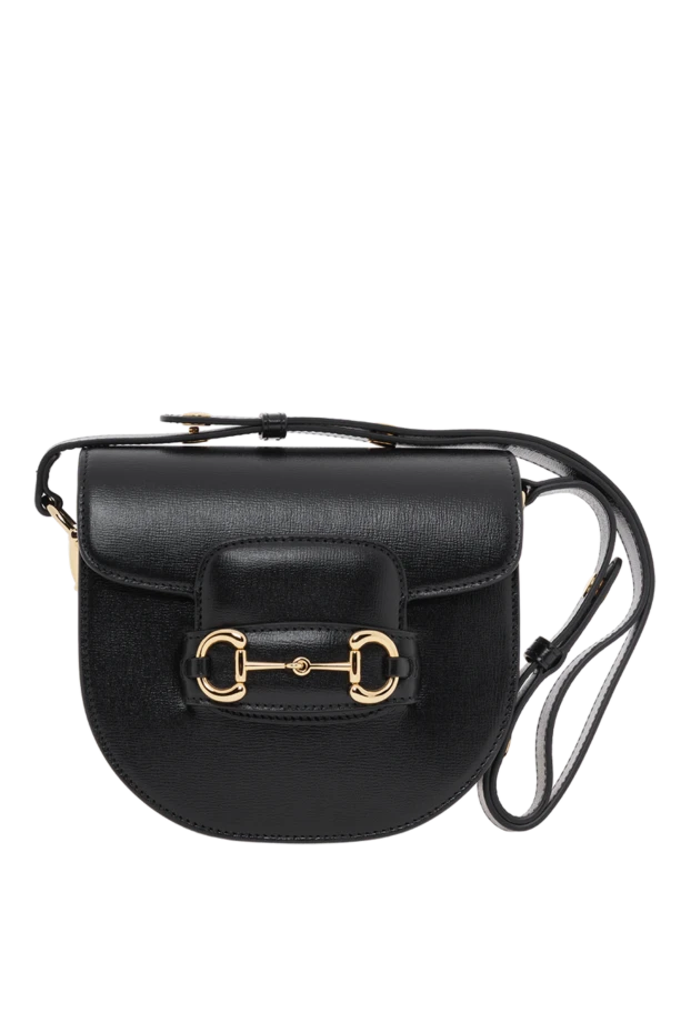 Қара былғарыдан жасалған Horsebit 1955 шағын иық сөмкесі - фото 1