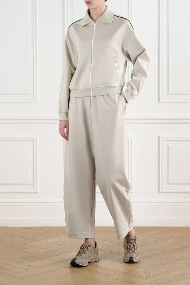 Brunello Cucinelli beige tracksuit with contrasting tape 186796 - photo 2