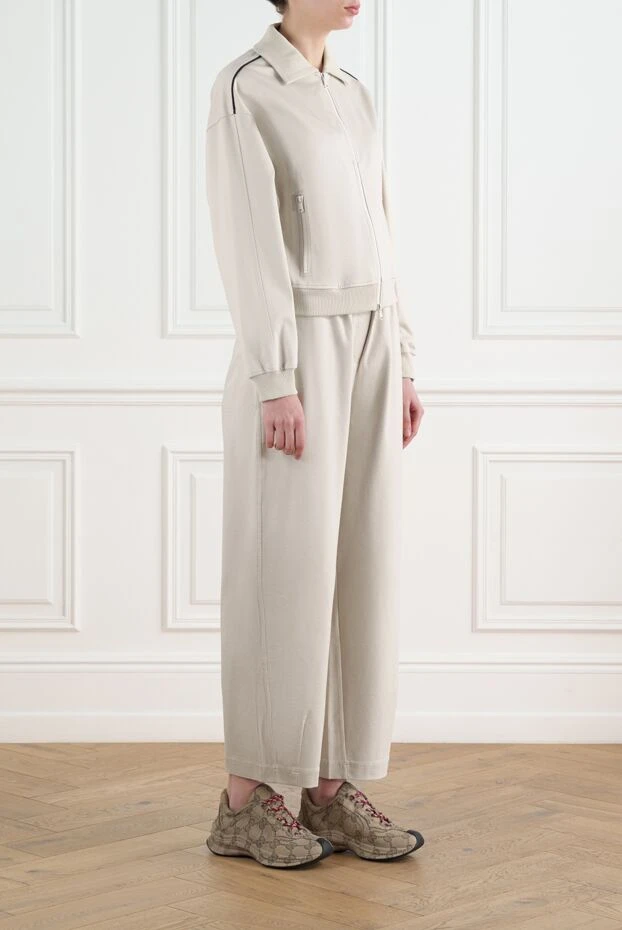 Brunello Cucinelli beige tracksuit with contrasting tape 186796 - photo 3