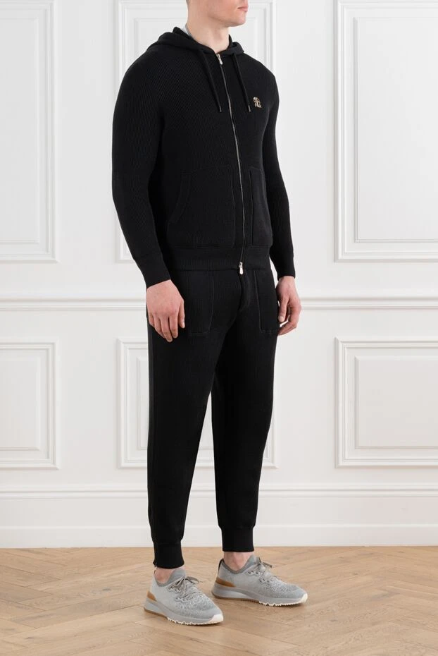 Brunello Cucinelli black ribbed hooded tracksuit 186822 - photo 3
