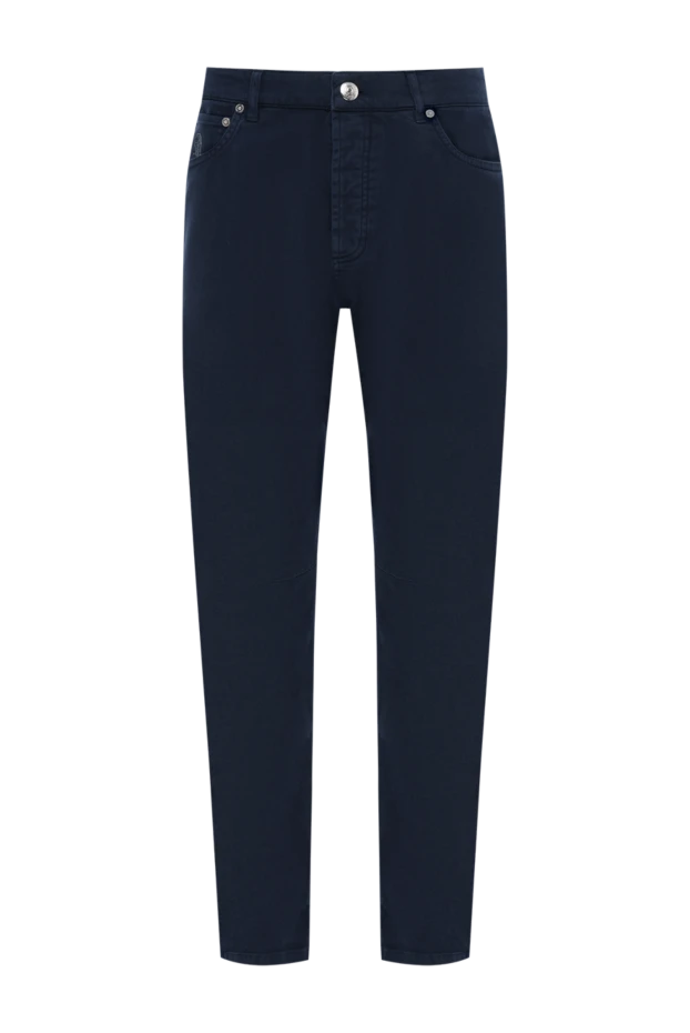 Ерлерге арналған қара көк мақтадан жасалған джинсы - фото 1