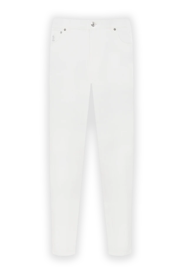 Brunello Cucinelli белые мужские прямые джинсы из хлопка 186837 - фото 1