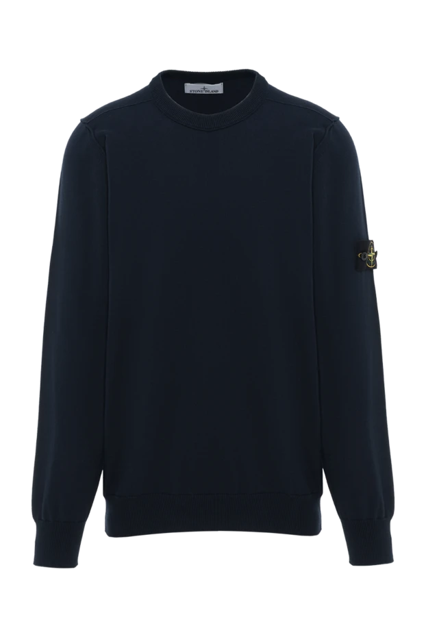 Stone Island branded men's black cotton jumper 186875 - photo 1