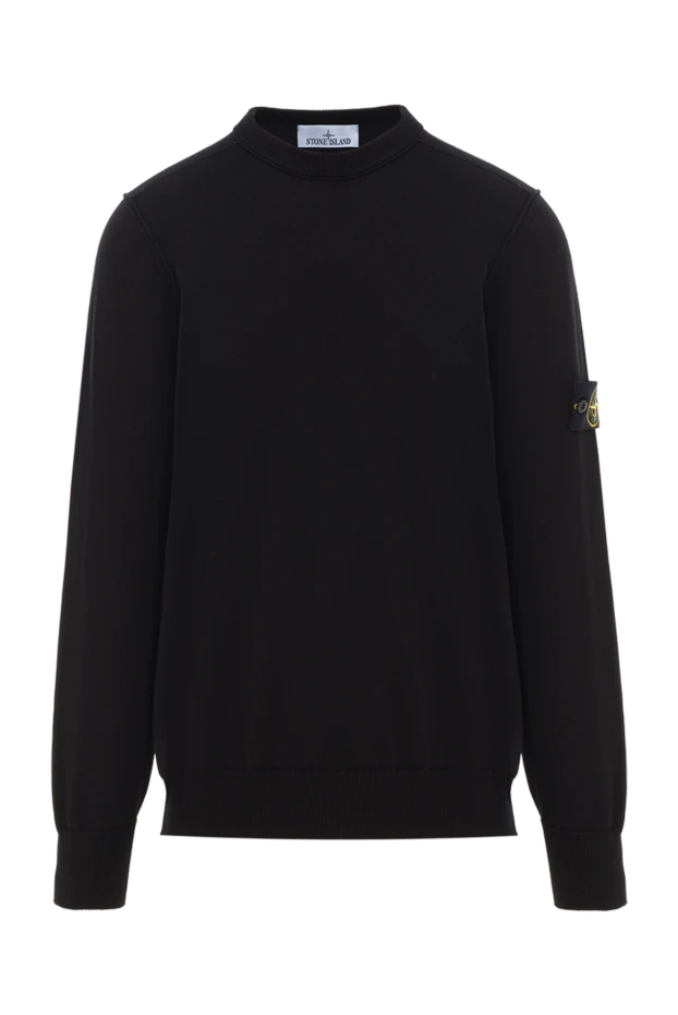 Black cotton jumper for men - photo 1