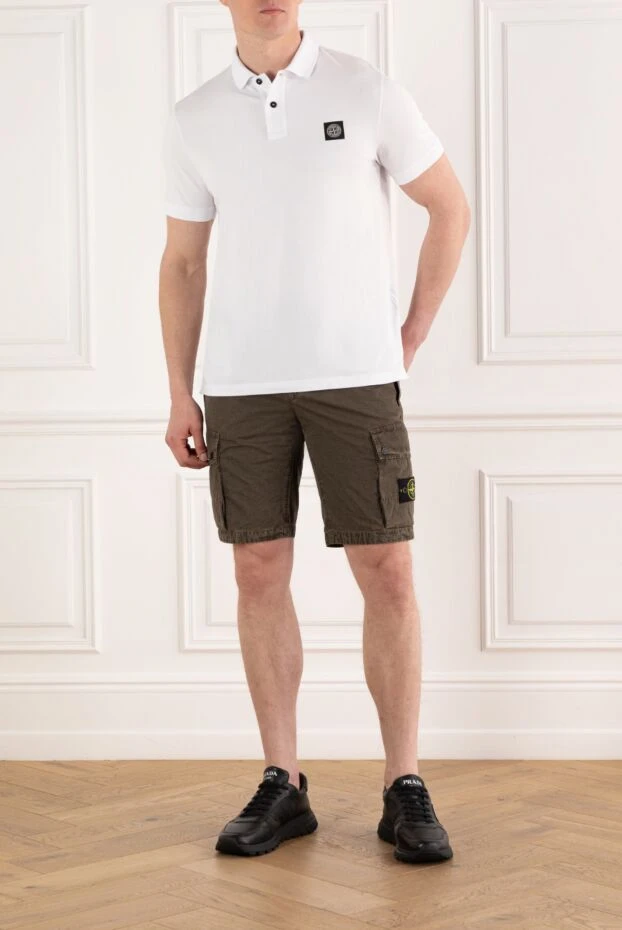 Stone Island шорты-бермуды cargo из хлопка с пятью карманами 186879 - фото 2