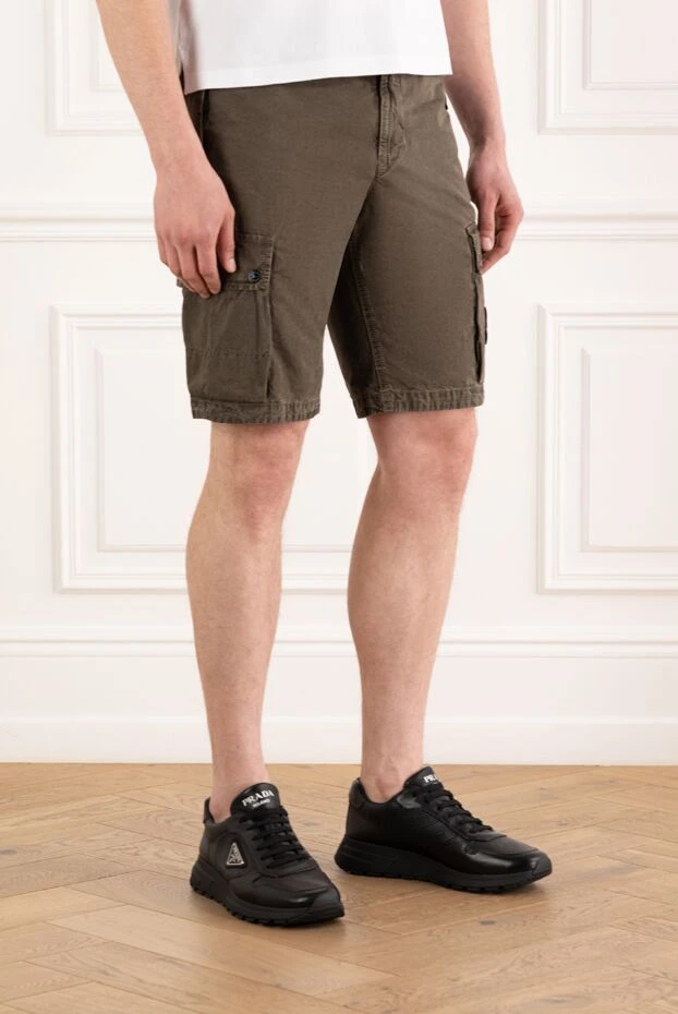 Stone Island шорты-бермуды cargo из хлопка с пятью карманами 186879 - фото 3