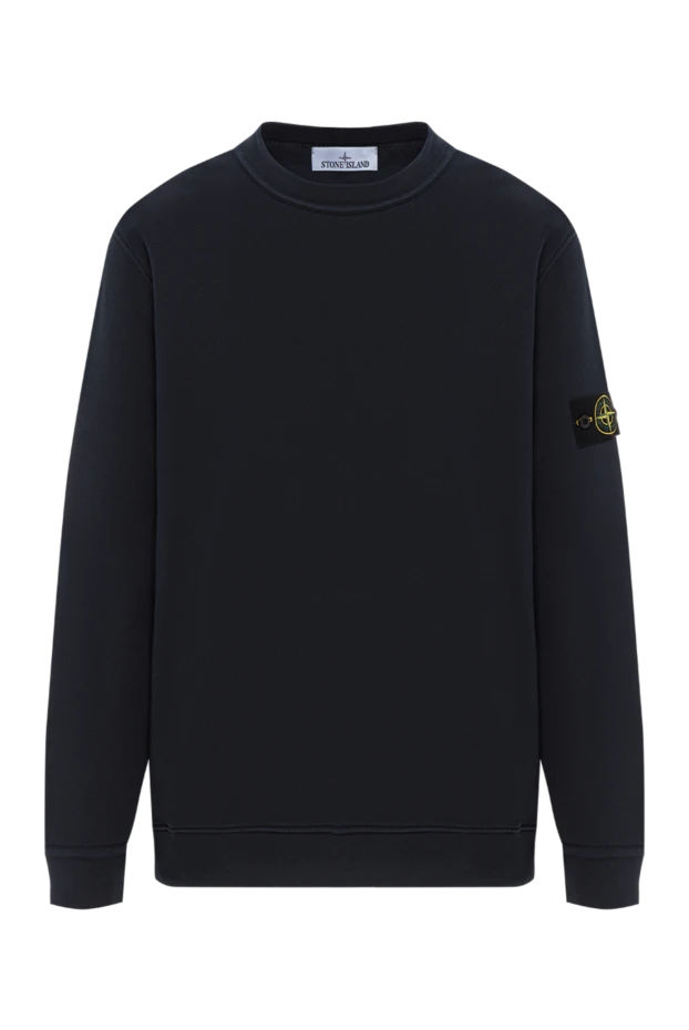 Свитшот синий мужской из хлопка с нашивкой Compass - фото 1