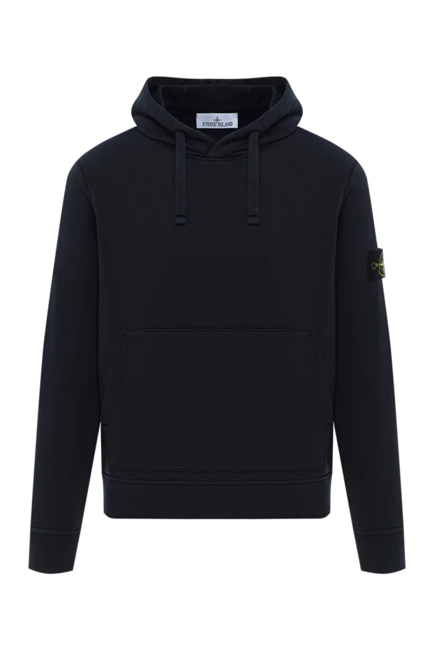 Organic Cotton Fleece Hoodie Blue - photo 1