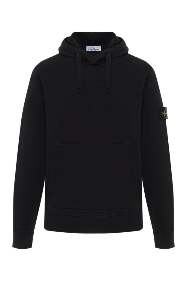 Худи с капюшоном и нашивкой в виде компаса из хлопка черное - фото 1