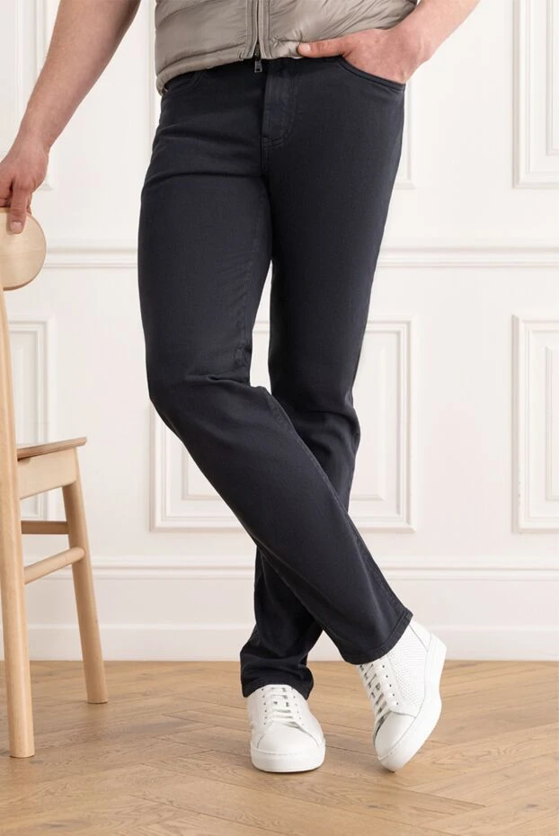 Doucal`s перфорациясы бар ерлерге арналған ақ былғары кроссовкалар 186922 - фото 2