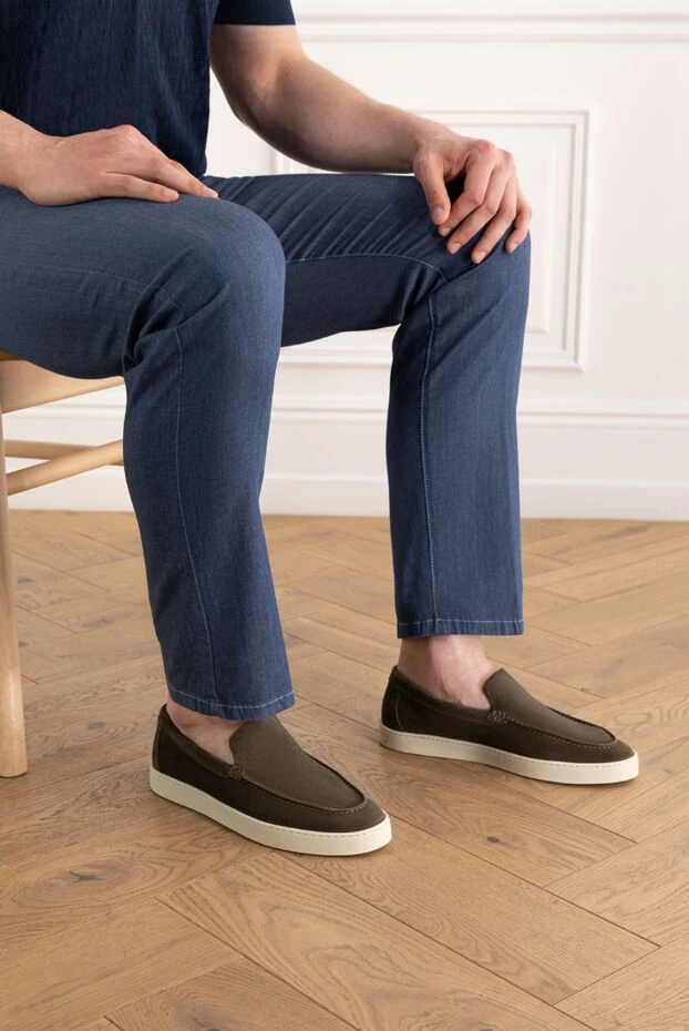 Barrett men's brown suede loafers 186924 - photo 2