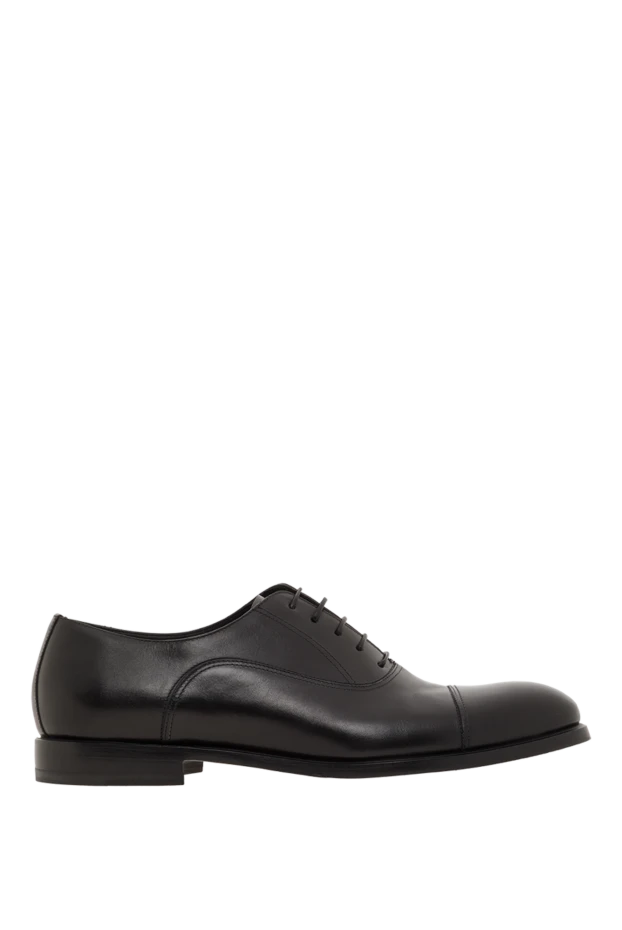 Черные кожаные оксфорды с защитным носком мужские - фото 1