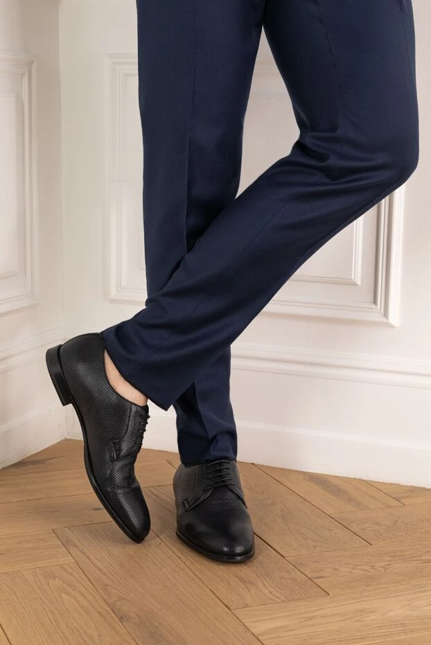 Barrett black leather oxfords for men 186929 - photo 2