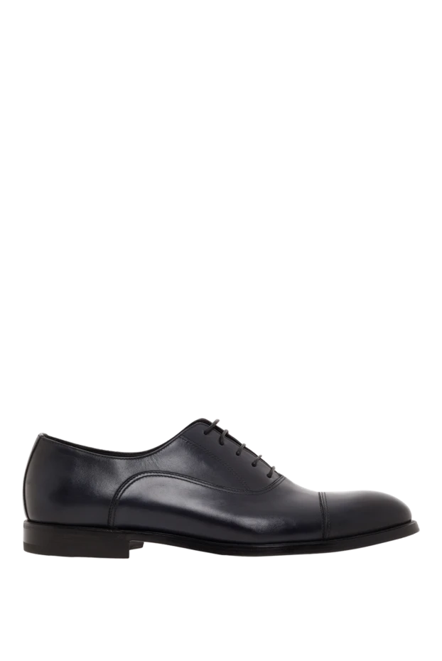 Ерлерге арналған қорғаныс саусақтары бар көк былғары оксфордтар - фото 1