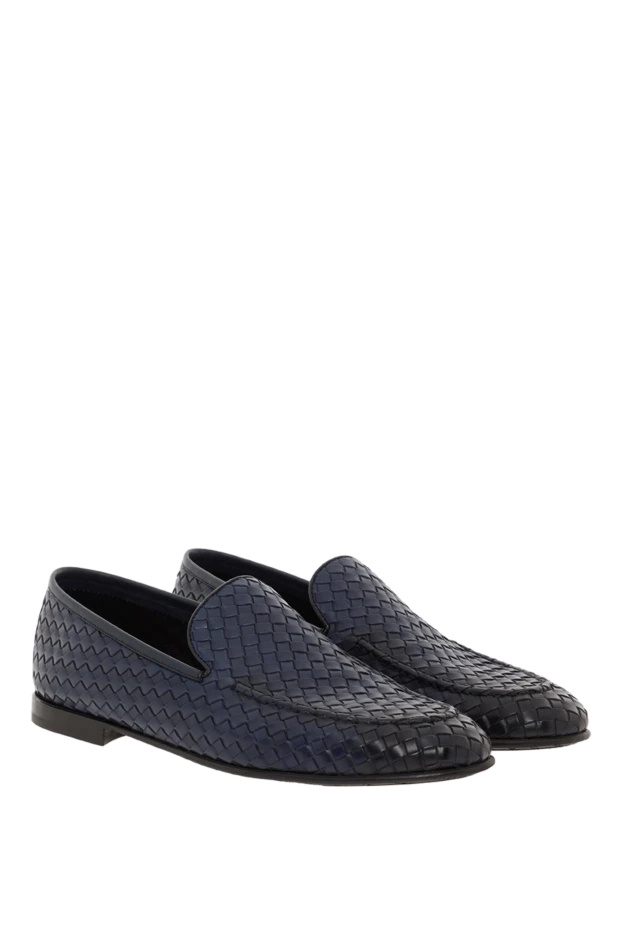 Barrett men's blue woven loafers made of genuine leather 186932 - photo 3
