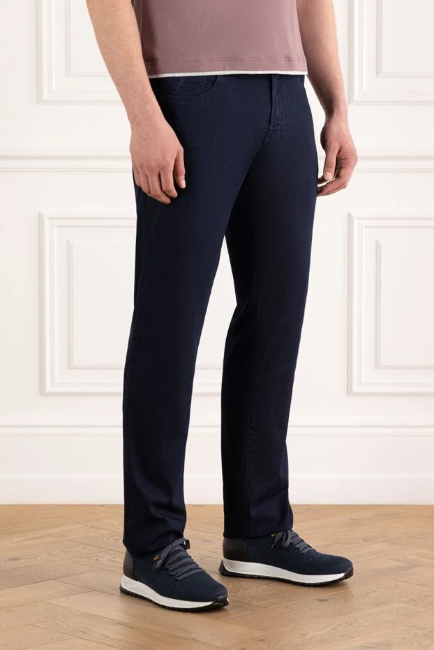 Scissor Scriptor ерлердің көк классикалық джинсы 186935 - фото 3