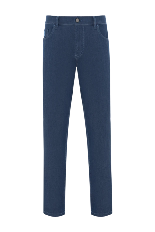 Scissor Scriptor джинсы из мягкого денима с кожаным патчем из крокодила 186936 - фото 1