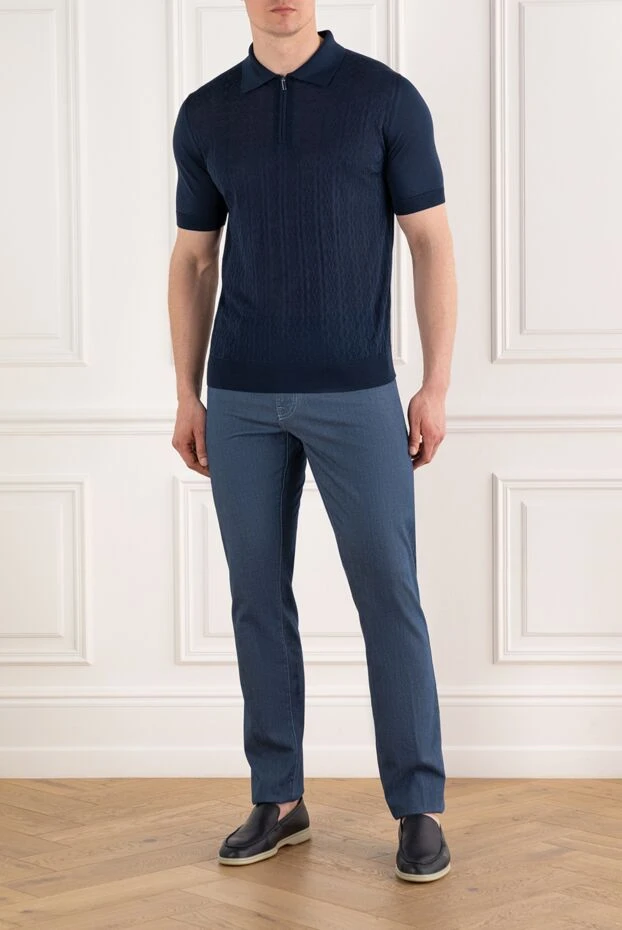 Scissor Scriptor джинсы из мягкого денима с кожаным патчем из крокодила 186936 - фото 2