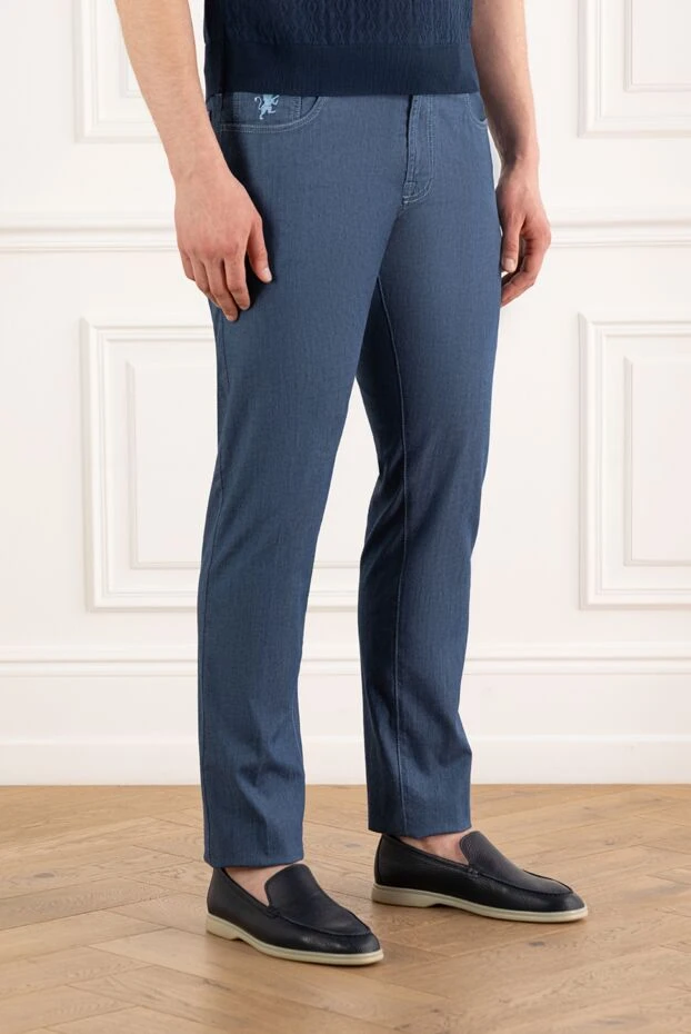 Scissor Scriptor крокодил былғарыдан жасалған патчпен жұмсақ джинсы шалбар 186936 - фото 3