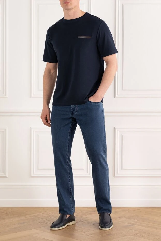 Scissor Scriptor men's jeans made of heavyweight denim in a deep blue color
186938 - photo 2