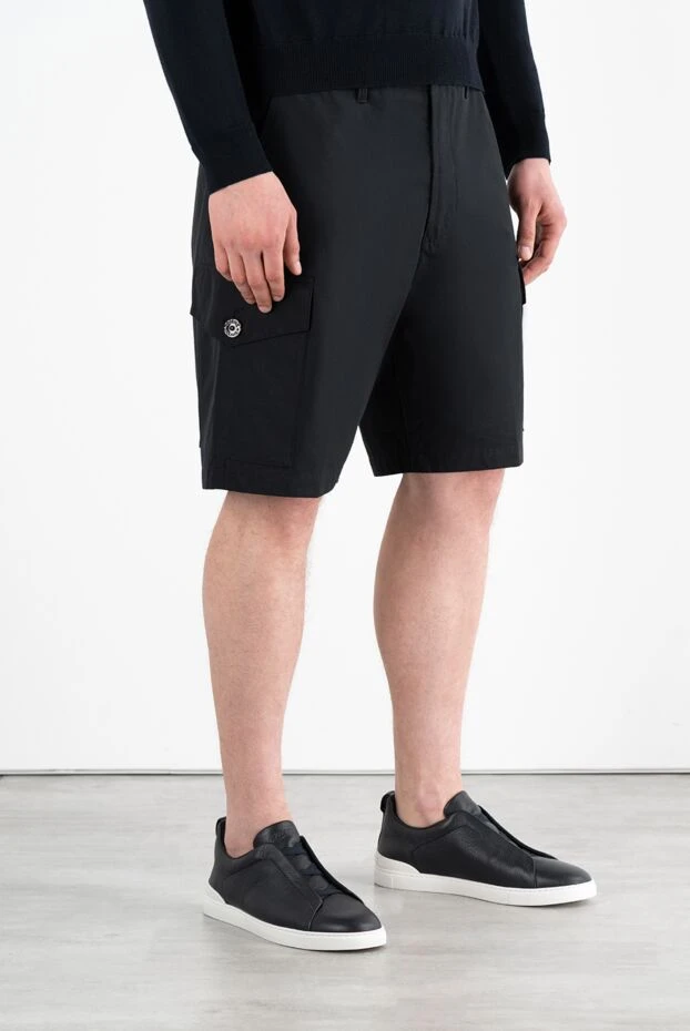 Stone Island шорты-карго из парусины черные мужские 186960 - фото 3
