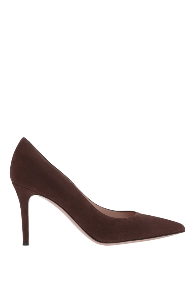 Gianvito 85 қоңыр түсті ұшты өкшелі помпалар - фото 1